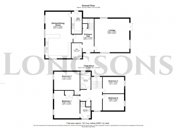 Floor Plan Image for 4 Bedroom Detached House for Sale in The Street, Gooderstone