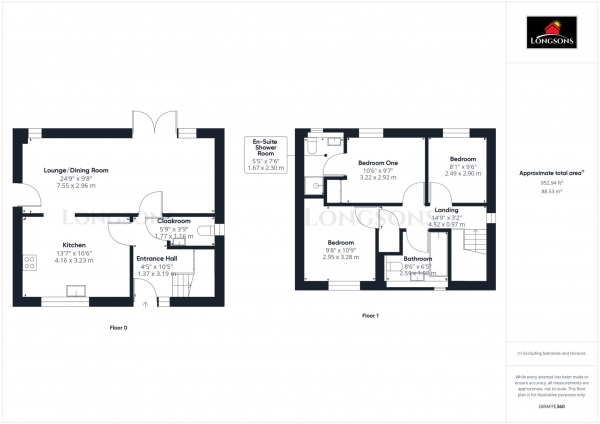 Floor Plan for 3 Bedroom Detached House for Sale in Mayfly Road, Swaffham, PE37, 8JF - Offers in Excess of &pound325,000