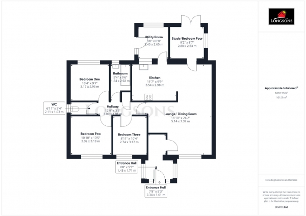 Floor Plan Image for 4 Bedroom Detached Bungalow for Sale in Elizabeth Drive, Necton