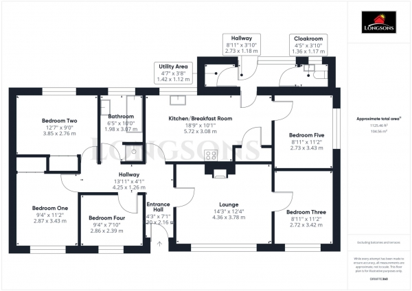 Floor Plan Image for 5 Bedroom Detached Bungalow for Sale in Mount Close, Swaffham