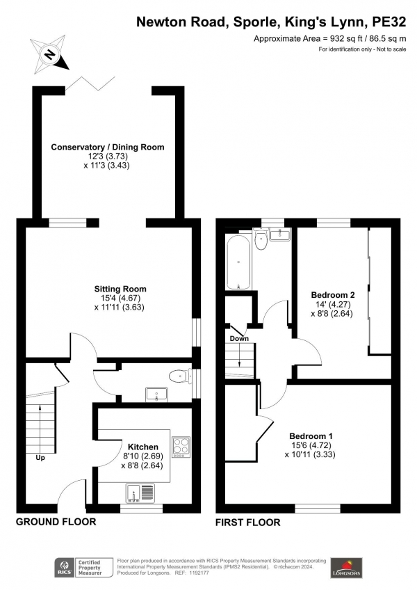 Floor Plan Image for 2 Bedroom Semi-Detached House for Sale in Newton Road, Sporle