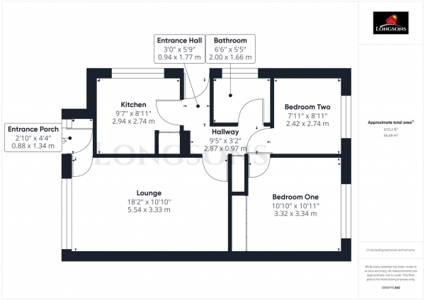 Floor Plan Image for 2 Bedroom Detached Bungalow for Sale in Longfields, Swaffham