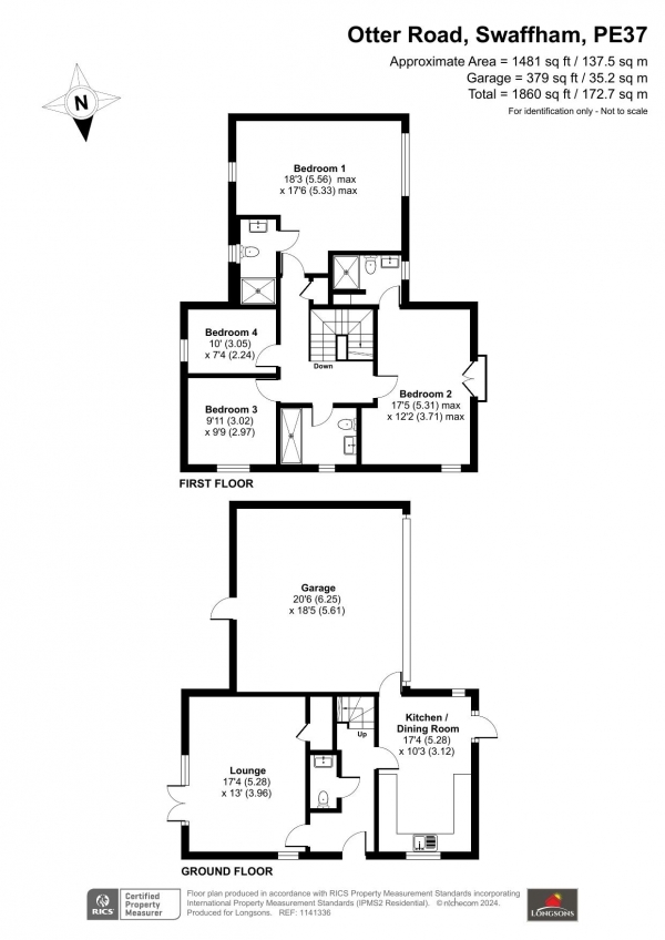 Floor Plan Image for 4 Bedroom Detached House for Sale in Otter Road, Swaffham