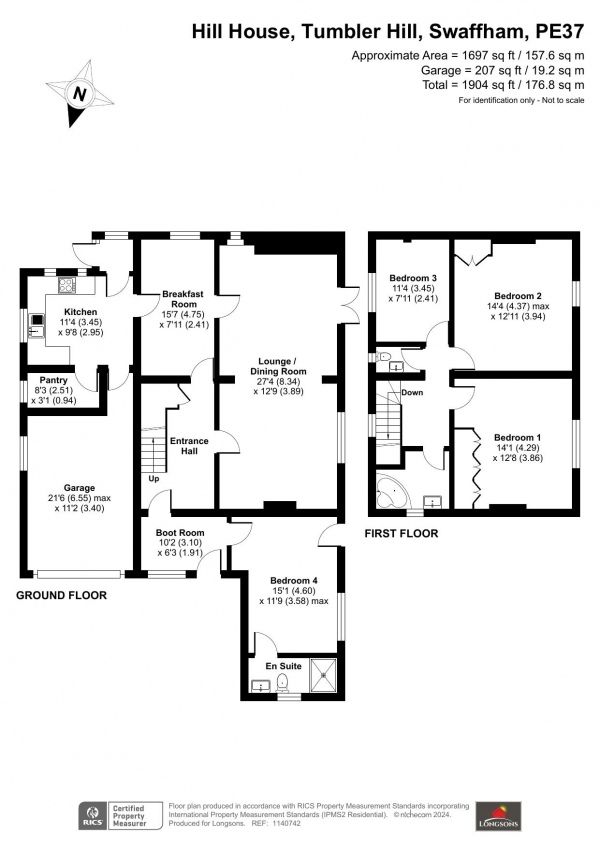 Floor Plan Image for 4 Bedroom Detached House for Sale in Tumbler Hill, Swaffham