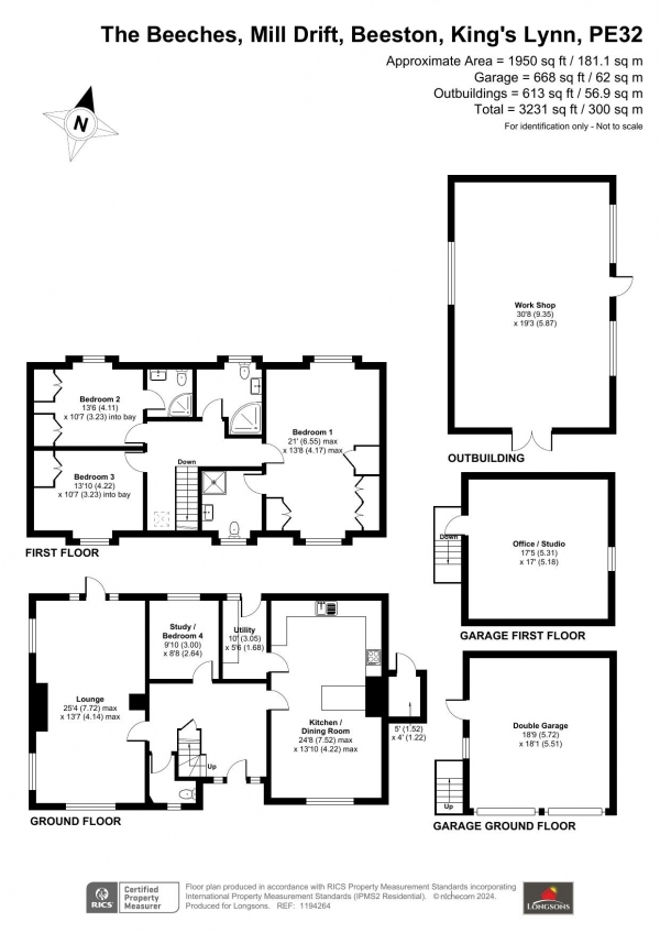 Floor Plan Image for 4 Bedroom Detached House for Sale in Mill Drift, Beeston