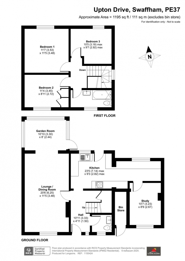 Floor Plan Image for 4 Bedroom Detached House for Sale in Upton Drive, Swaffham