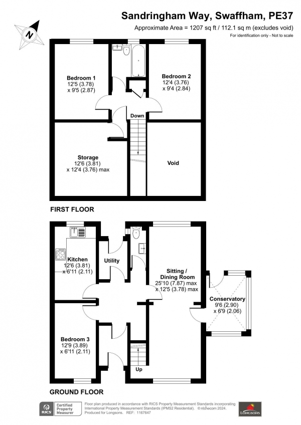 Floor Plan Image for 3 Bedroom End of Terrace House for Sale in Sandringham Way, Swaffham