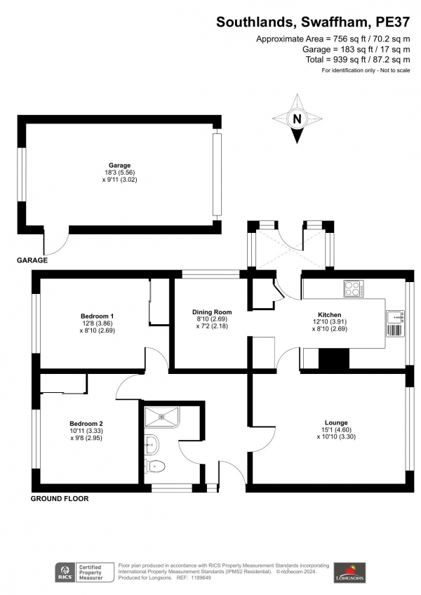 Floor Plan Image for 2 Bedroom Detached House for Sale in Southlands, Swaffham