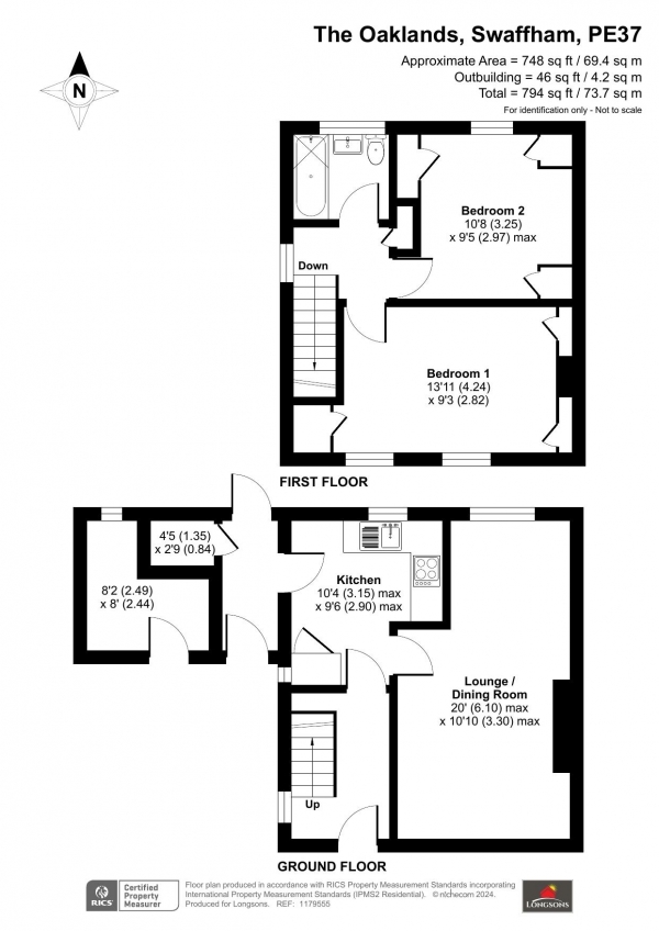 Floor Plan Image for 2 Bedroom Semi-Detached House for Sale in The Oaklands, Swaffham