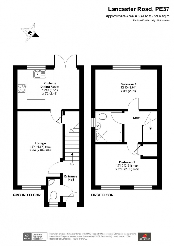 Floor Plan Image for 2 Bedroom End of Terrace House for Sale in Lancaster Road, Swaffham