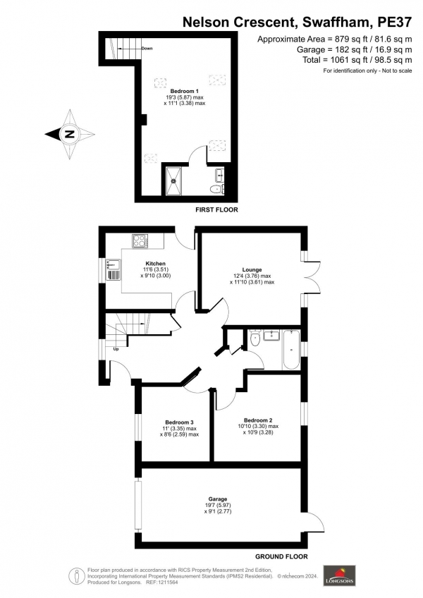 Floor Plan Image for 3 Bedroom Detached House for Sale in Nelson Crescent, Swaffham