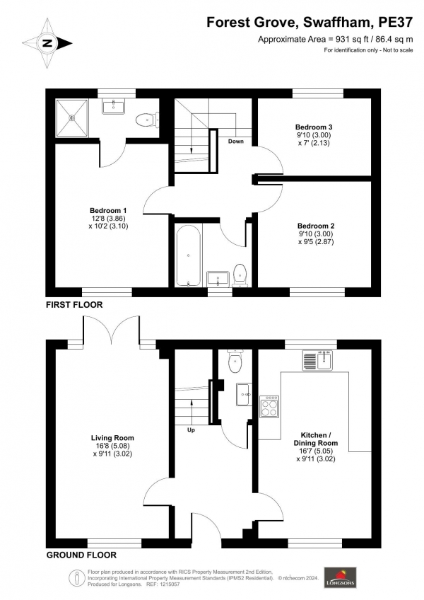 Floor Plan Image for 3 Bedroom Detached House for Sale in Forest Grove, Swaffham