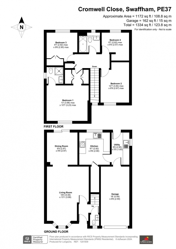 Floor Plan Image for 4 Bedroom Detached House for Sale in Cromwell Close, Swaffham