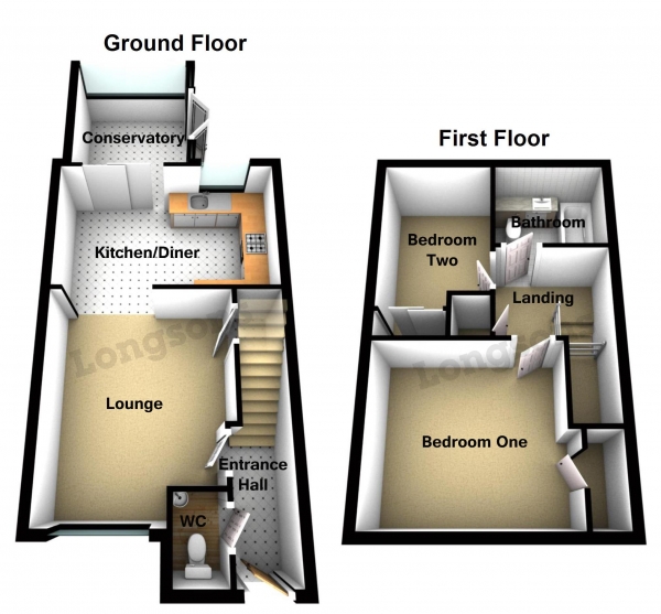 Floor Plan Image for 2 Bedroom Terraced House for Sale in Whitsands Mews, Swaffham