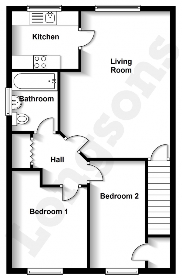 Floor Plan Image for 2 Bedroom Apartment to Rent in Partridge Grove, Swaffham