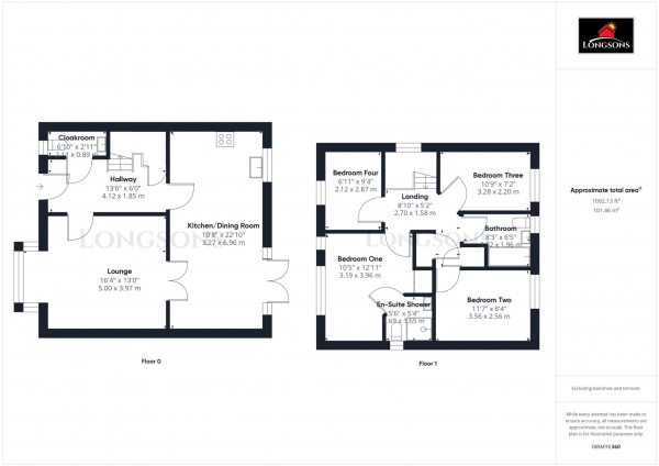 Floor Plan for 4 Bedroom Detached House for Sale in Dye Road, Watton, Watton, IP25, 6YN - Guide Price &pound350,000