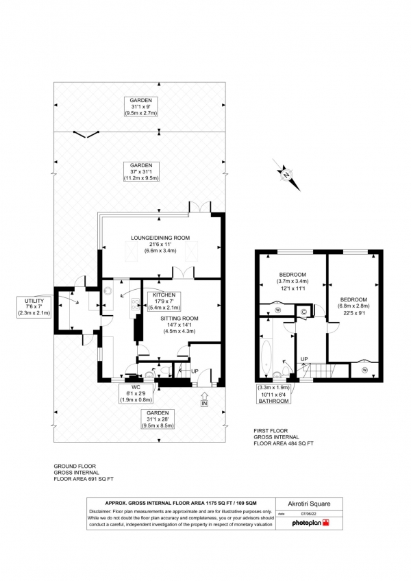 Floor Plan for 2 Bedroom Semi-Detached House for Sale in Akrotiri Square, Watton, Watton, IP25, 6HZ - Offers in Excess of &pound200,000