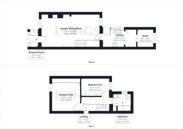 Floor Plan Image for 2 Bedroom End of Terrace House for Sale in Merton Road, Watton