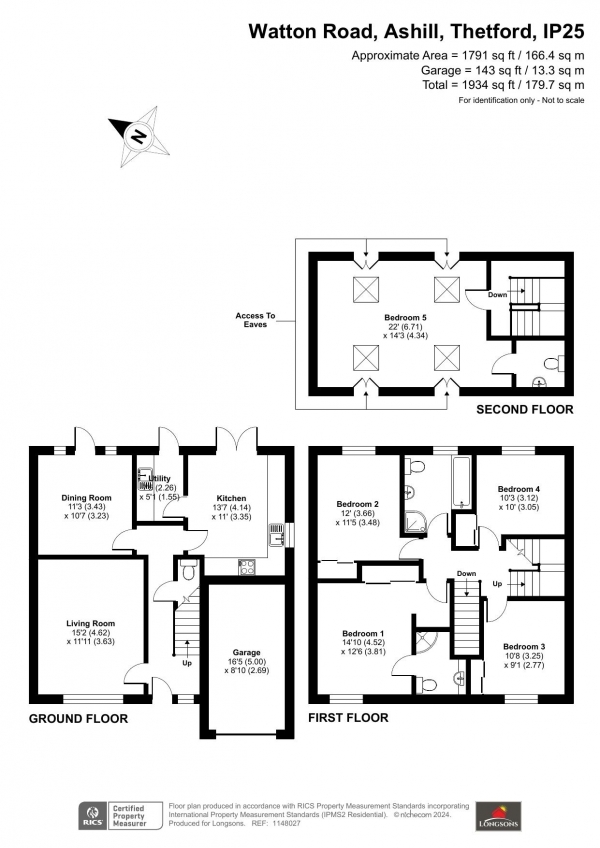 Floor Plan Image for 5 Bedroom Detached House for Sale in Watton Road, Ashill