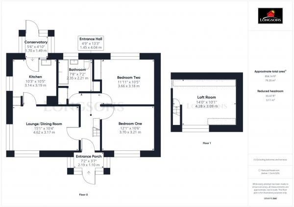 Floor Plan Image for 2 Bedroom Semi-Detached Bungalow for Sale in Swaffham Road, Watton