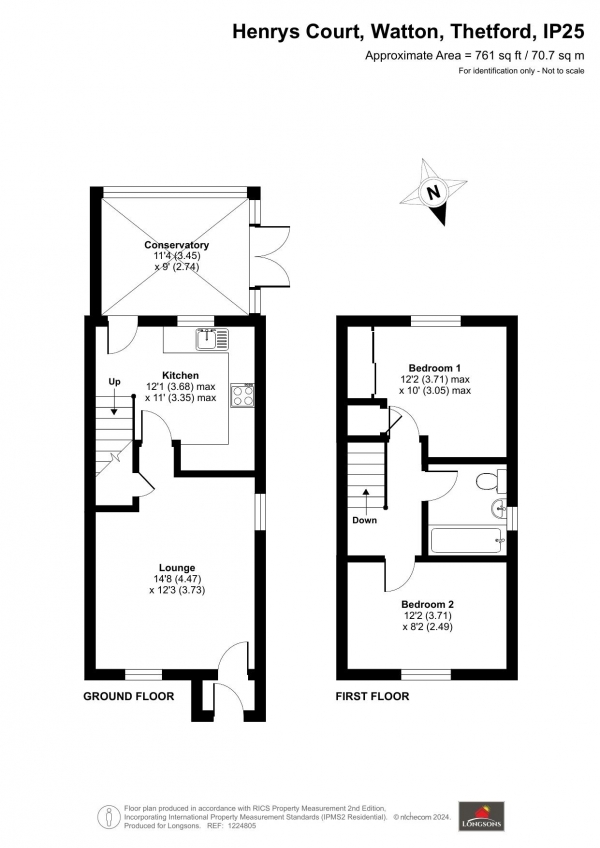 Floor Plan Image for 2 Bedroom Semi-Detached House for Sale in Henrys Court, Watton