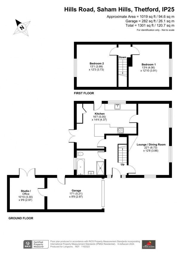 Floor Plan Image for 2 Bedroom Chalet for Sale in Hills Road, Saham Hills