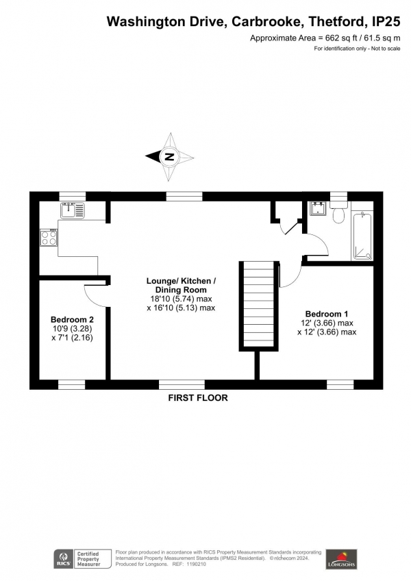 Floor Plan Image for 2 Bedroom Coach House for Sale in Washington Drive, Carbrooke