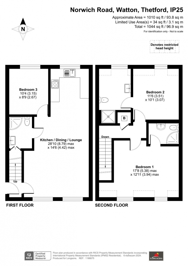 Floor Plan Image for 3 Bedroom Flat for Sale in Norwich Road, Watton