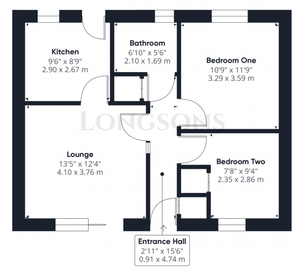 Floor Plan Image for 2 Bedroom End of Terrace House for Sale in Donald Moore Gardens, Watton