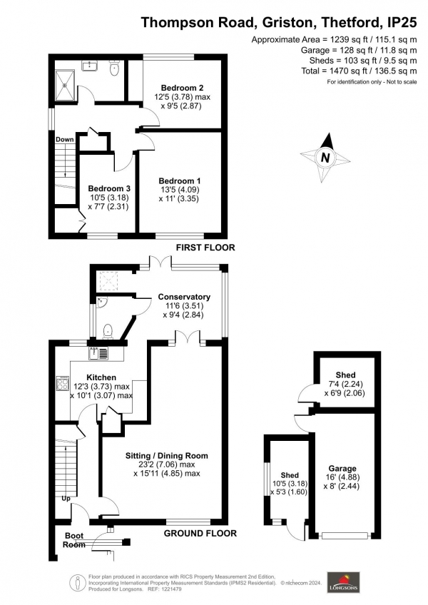 Floor Plan Image for 3 Bedroom Detached House for Sale in Thompson Road, Griston