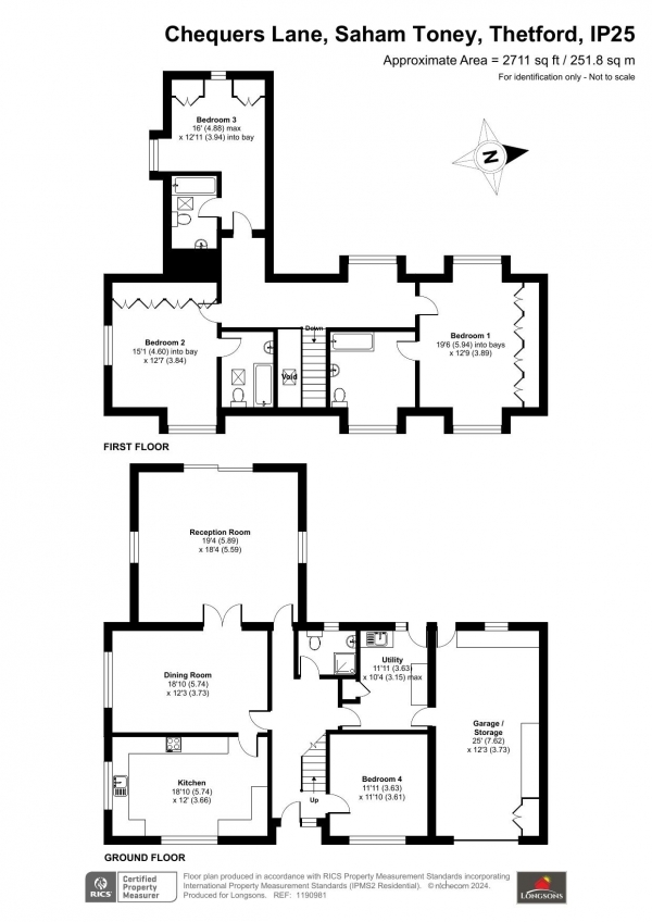 Floor Plan Image for 4 Bedroom Detached House for Sale in Chequers Lane, Saham Toney