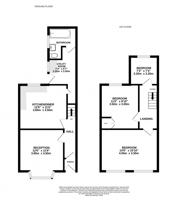 Floor Plan Image for 3 Bedroom Semi-Detached House to Rent in 223 Kew  Road Birkdale Southport PR8 4JE