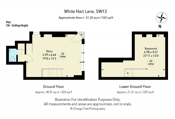 Floor Plan for Commercial Property to Rent in White Hart Lane, Barnes, SW13, SW13, 0PX - £681 pw | £2950 pcm