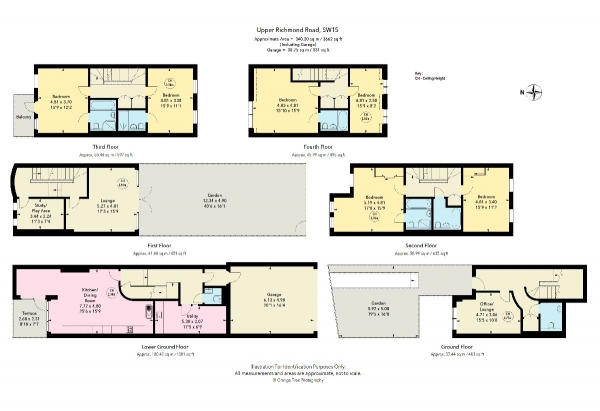 Floor Plan for 6 Bedroom Terraced House to Rent in Upper Richmond Road, London, SW15, 5FA - £1373 pw | £5950 pcm