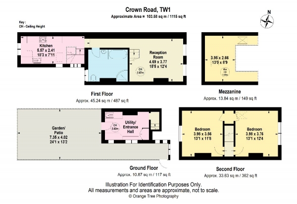 Floor Plan Image for 2 Bedroom Maisonette to Rent in Crown Road, St Margaret's