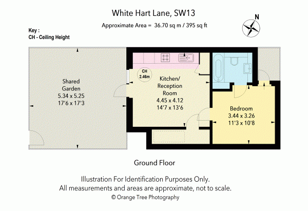 Floor Plan Image for 1 Bedroom Flat to Rent in Flat 1,  White Hart Lane, London