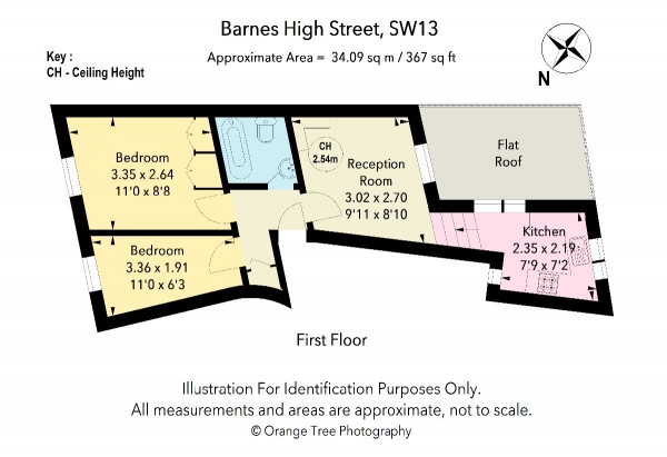 Floor Plan Image for 2 Bedroom Flat to Rent in Barnes High Street