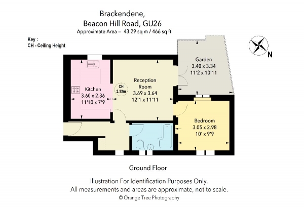 Floor Plan Image for 1 Bedroom Flat to Rent in 1 Brackendene, Beacon Hill Road, Hindhead, Surrey