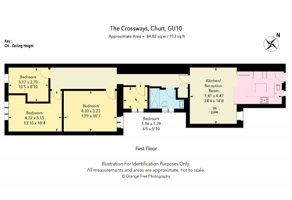 Floor Plan Image for 3 Bedroom Flat to Rent in Churt, Farnham, Surrey