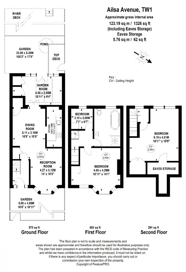 Floor Plan Image for 3 Bedroom End of Terrace House for Sale in Ailsa Avenue, St Margaret's