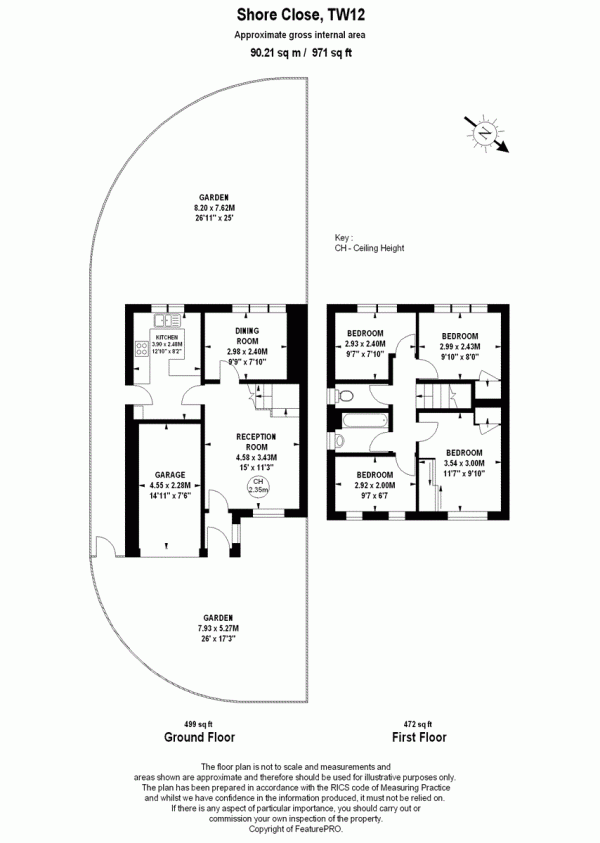 Floor Plan Image for 4 Bedroom Semi-Detached House for Sale in Shore Close, Hampton