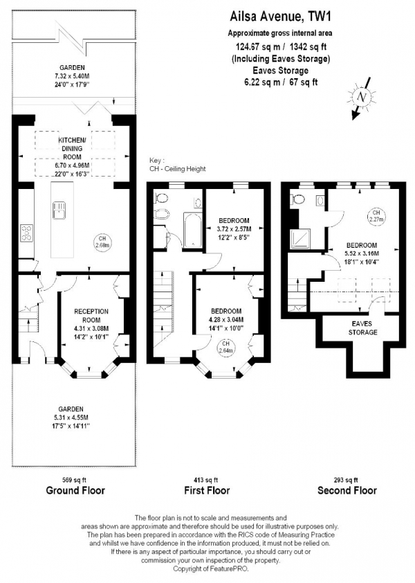 Floor Plan Image for 3 Bedroom Terraced House for Sale in Ailsa Avenue, St. Margaret's