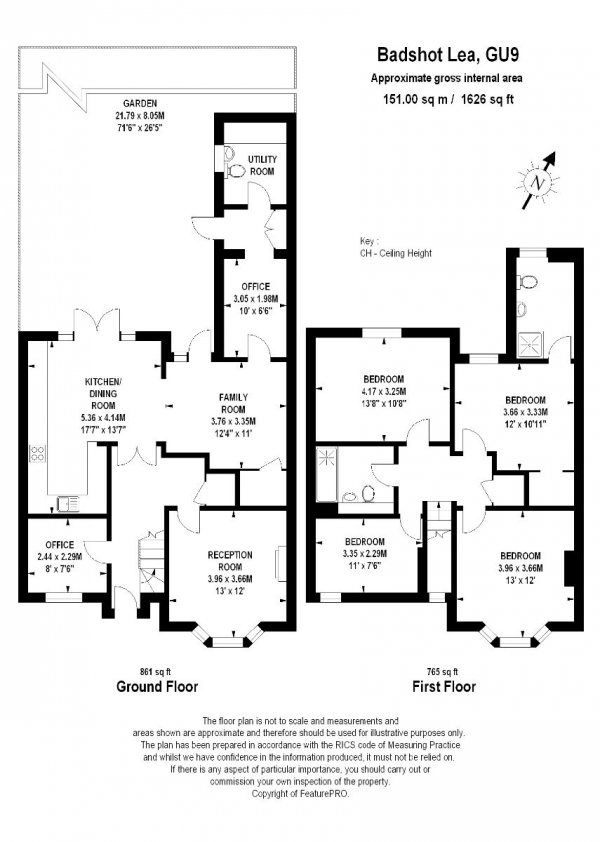 Floor Plan Image for 4 Bedroom Semi-Detached House for Sale in Orchard Road, Badshot Lea, Farnham