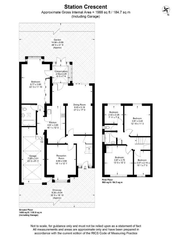 Floor Plan Image for 4 Bedroom Semi-Detached House for Sale in Station Crescent, Ashford