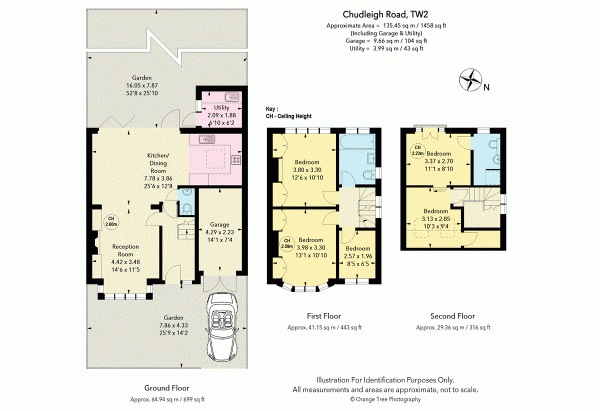 Floor Plan for 5 Bedroom Semi-Detached House for Sale in Chudleigh Road, Twickenham, TW2, 7QY - Offers Over &pound800,000