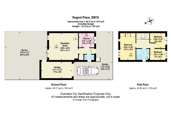 Floor Plan Image for 3 Bedroom Detached House for Sale in Regent Place, London SW19