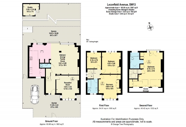 Floor Plan Image for 4 Bedroom End of Terrace House for Sale in Leconfield Avenue, Barnes, SW13