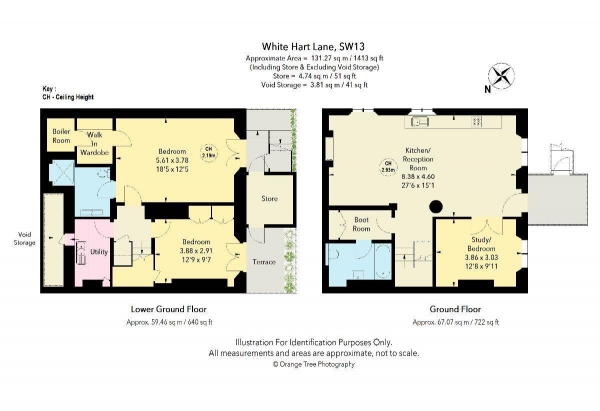 Floor Plan Image for 3 Bedroom Apartment for Sale in White Hart Lane, Barnes, SW13