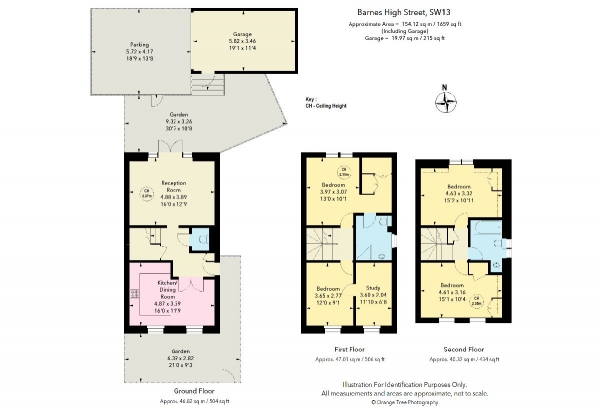 Floor Plan Image for 4 Bedroom Semi-Detached House for Sale in Barnes High Street, London, SW13