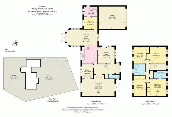 Floor Plan for 5 Bedroom Detached House for Sale in Barley Mow Road, Englefield Green, Surrey, TW20, 0NT - Guide Price &pound1,425,000